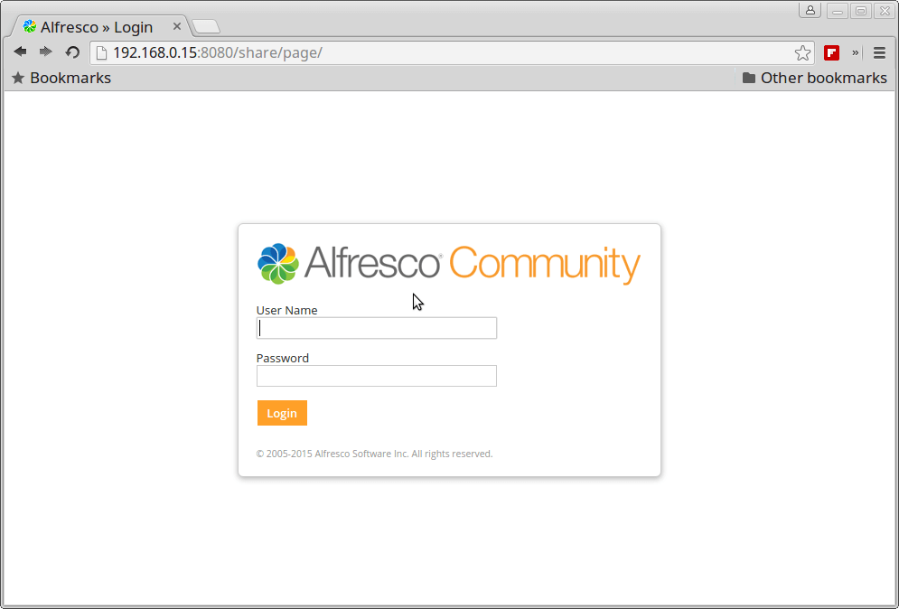 Alfresco Community Login