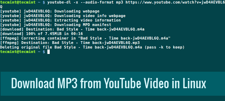 Laden Sie den MP3-Track von YouTube Video herunter