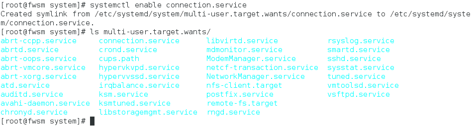 Enable Service in CentOS