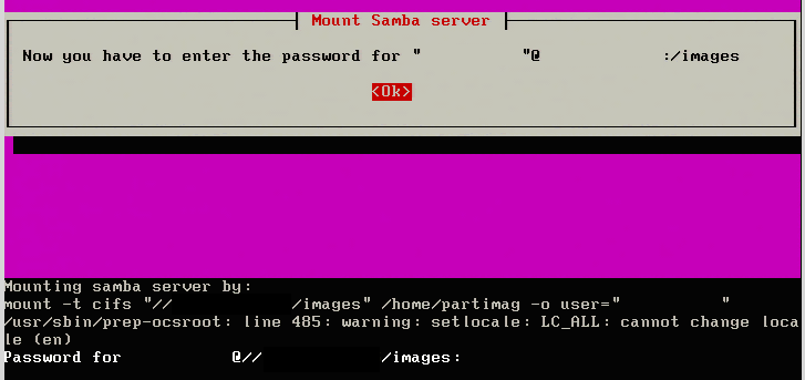 Enter Samba Password