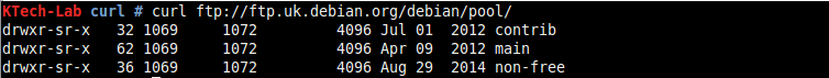 FTP Directory Listing with Curl