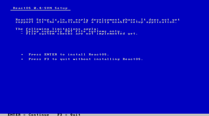 Install ReactOS