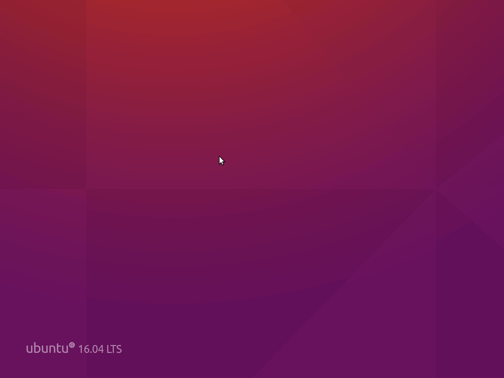 Ubuntu 16.04 Desktop Loading