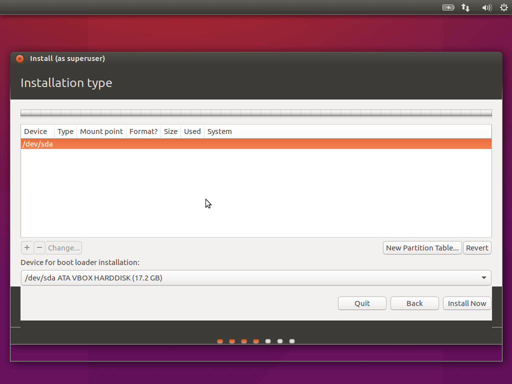 Ubuntu 16.04 Select Installation Partition