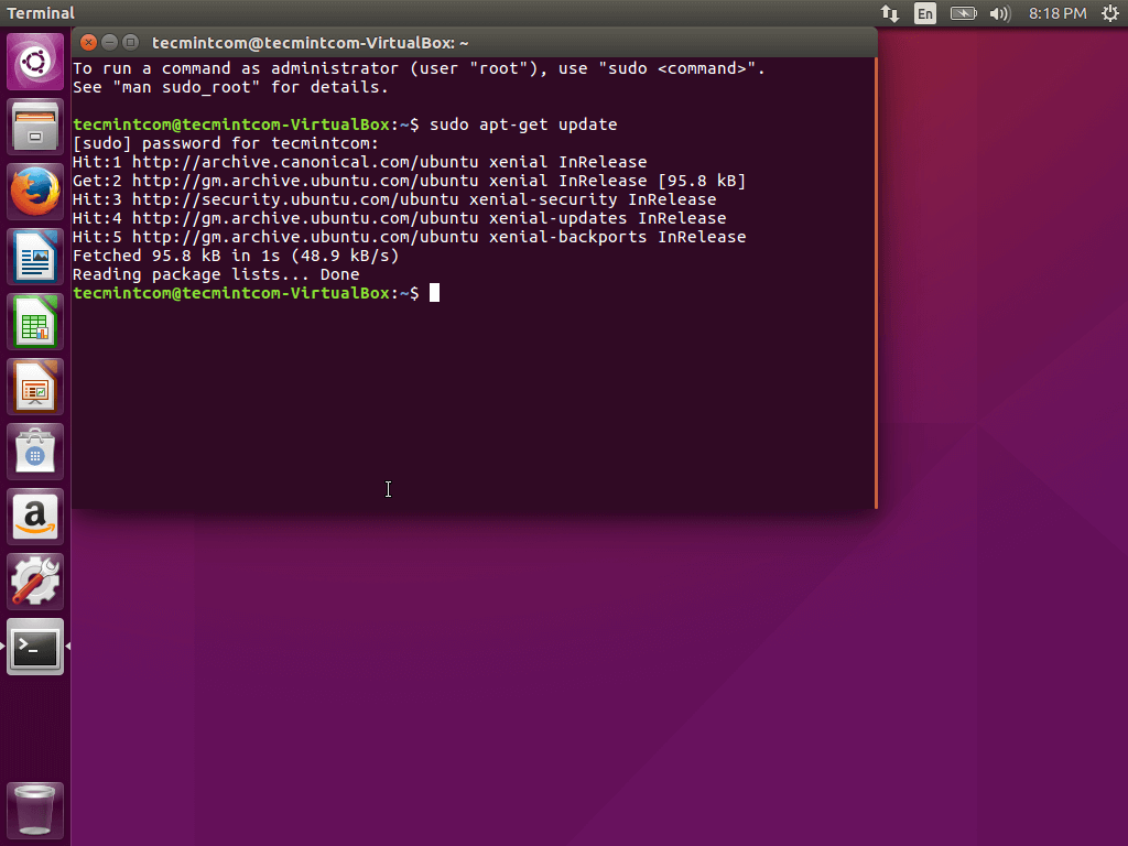 Ubuntu 16.04 Update