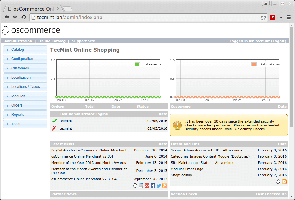 OSCOMMERCE V.4. OSCOMMERCE database. B2b admin Panel.