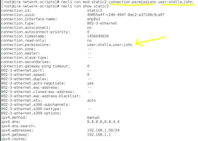 Allow Network Connections to Users