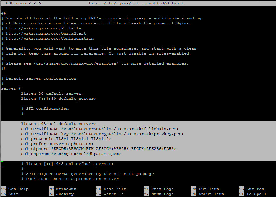 Configure Nginx to Use Let's Encrypt SSL