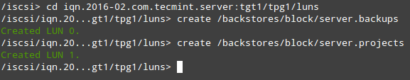 Create LUNs in iSCSI Target Server