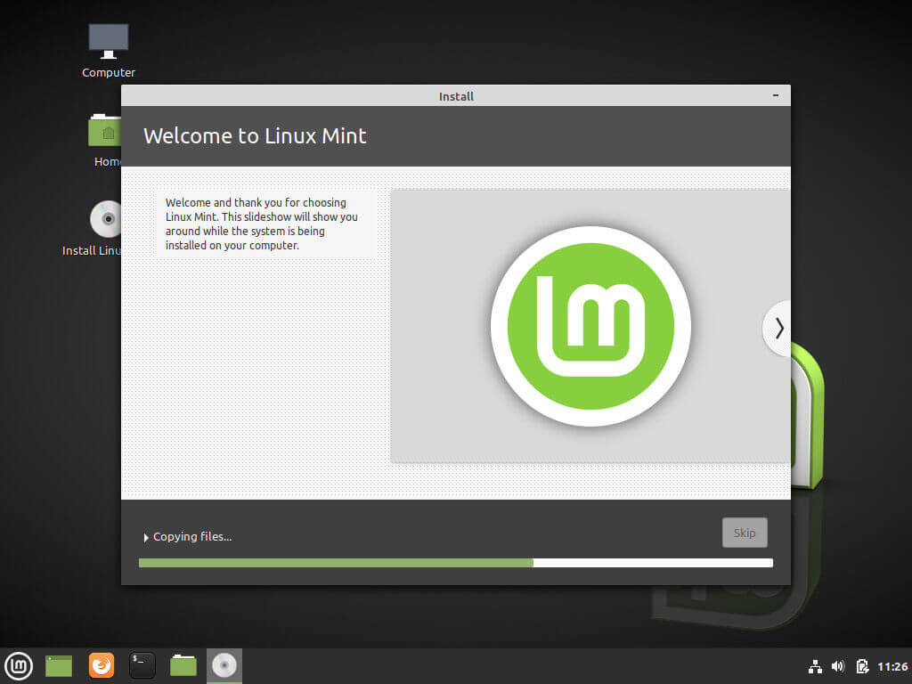 Proceso de instalación para Linux Mint