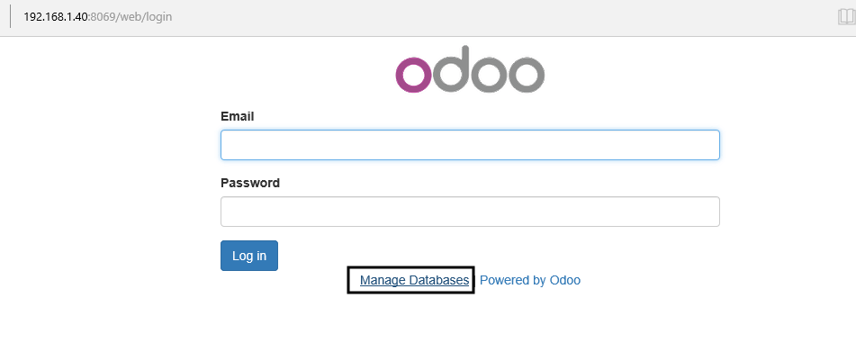 Odoo Manage Databases