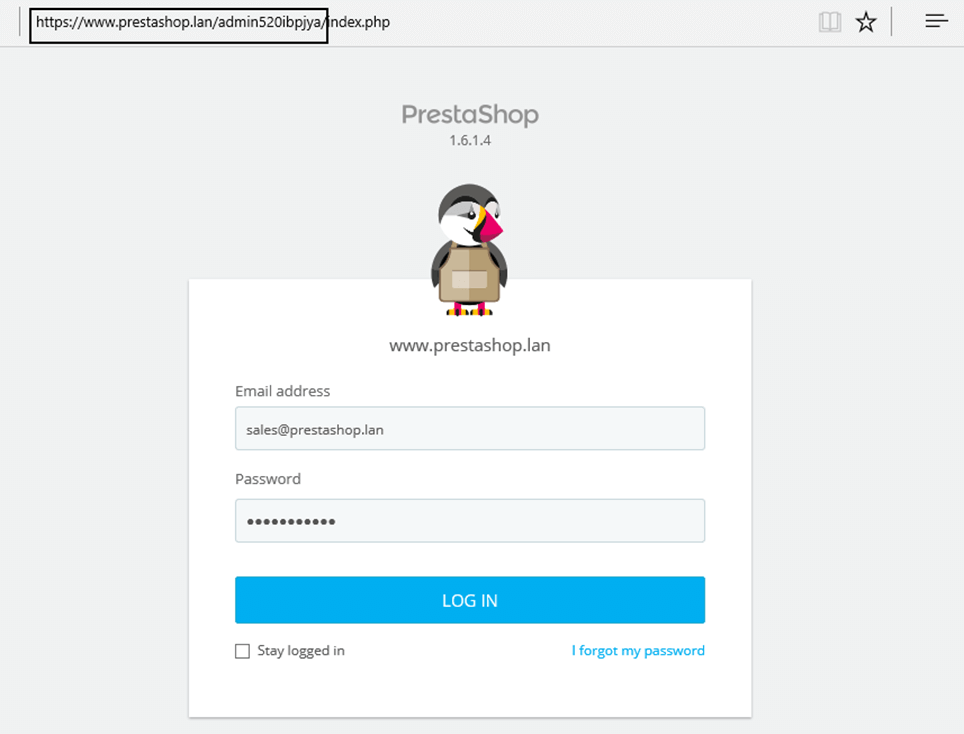 Prestashop Login