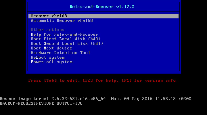 Relax and Recover Tool for Linux