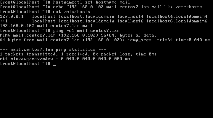 Set Hostname in CentOS 7