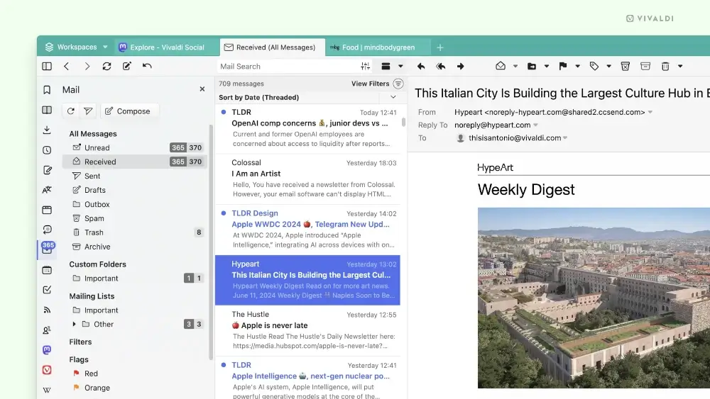 Vivaldi Mail 2.0