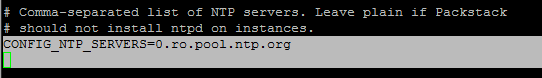 Add NTP Server in Packstack