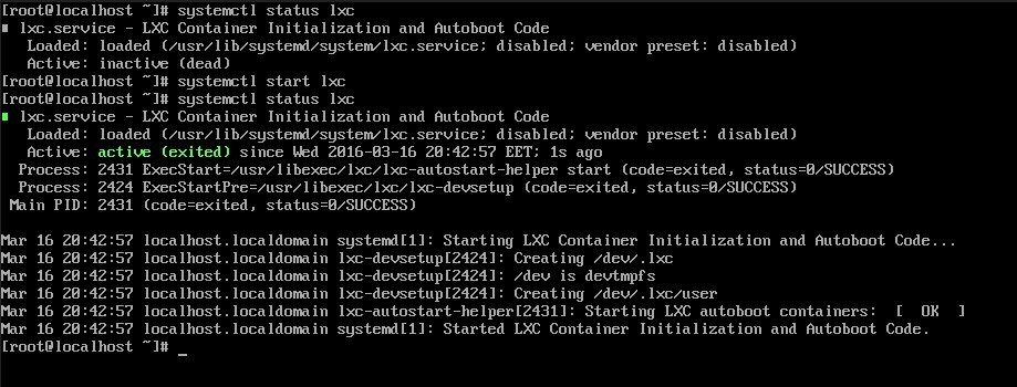 Check LXC Virtualization Status