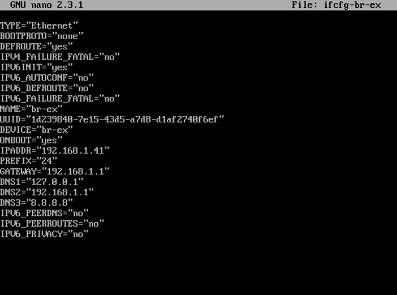 Configure Bridge Network Interface for OpenStack