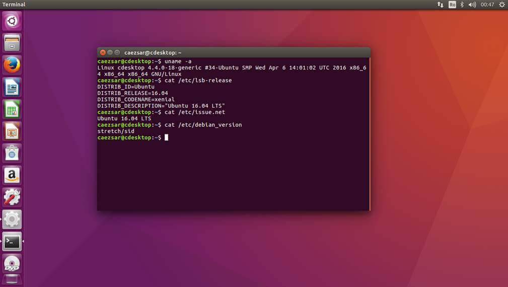 Confirm Ubuntu 16.04 Version