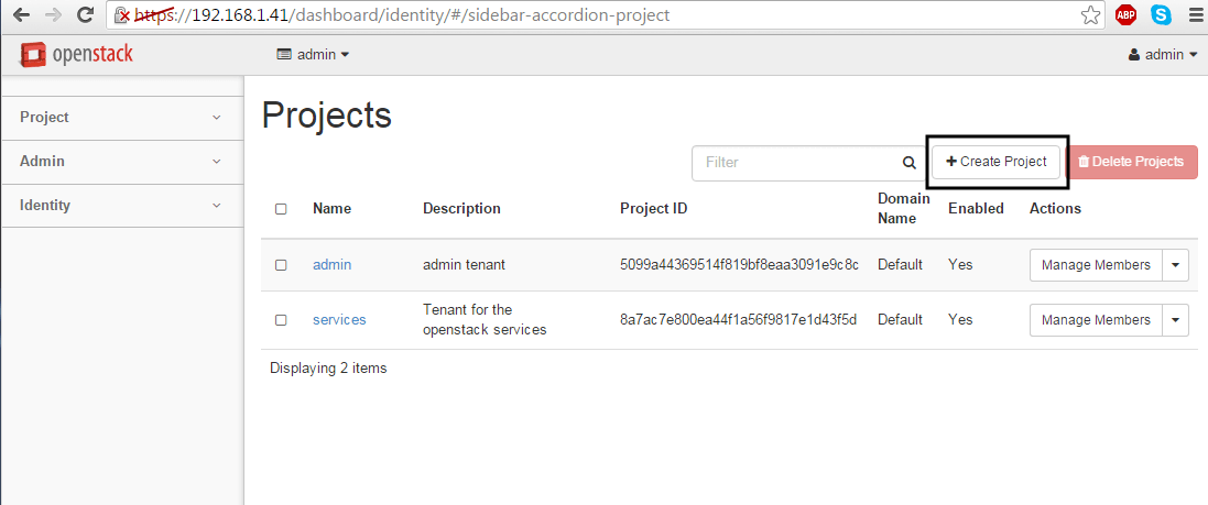 Create New OpenStack Project