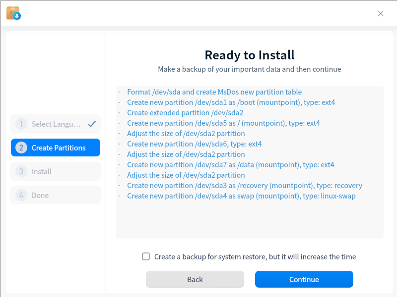 Deepin Disk Format