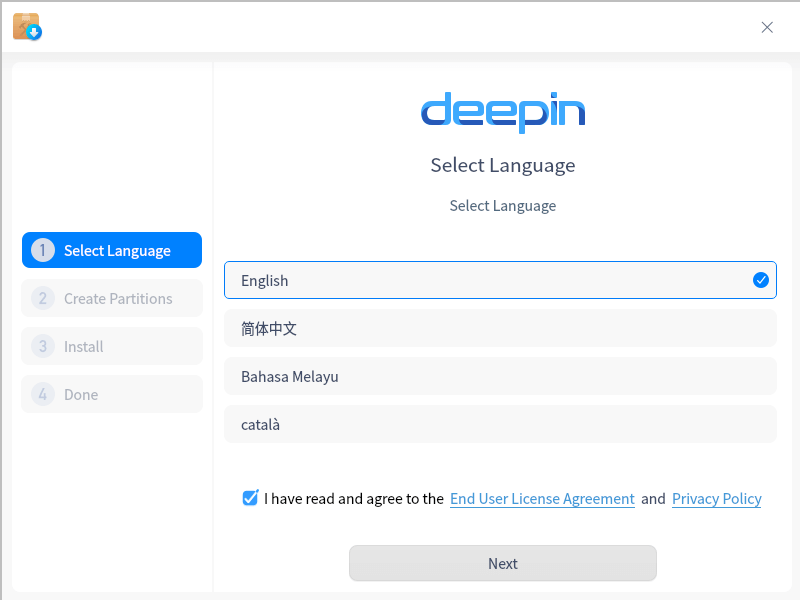 Deepin Language