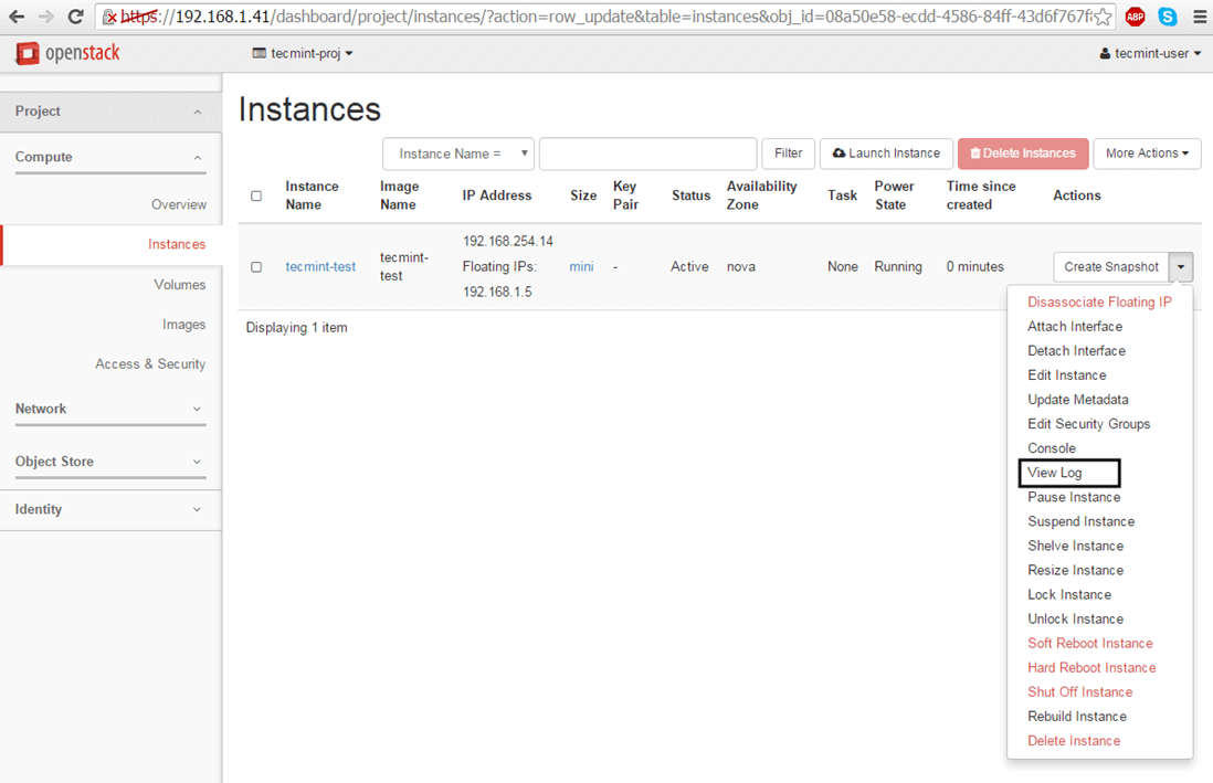 Instance View Log Utility