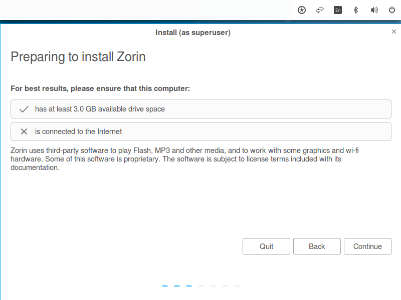 Preparing to Install Zorin OS