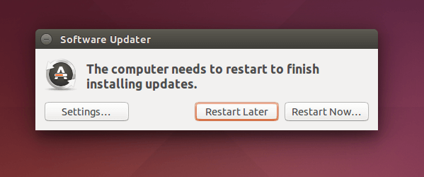  Reiniciar para finalizar las actualizaciones de Ubuntu 