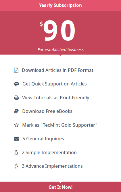 TecMint Yearly Subscription