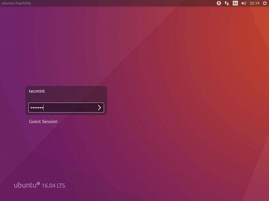 Ubuntu 16.04 Login