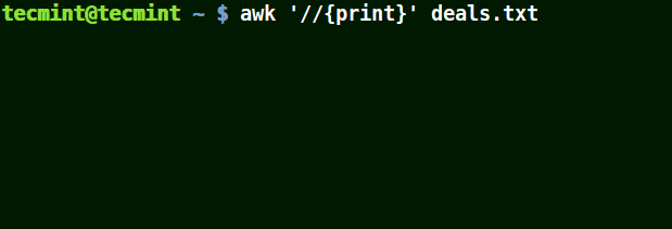 Use Awk with Escape Character