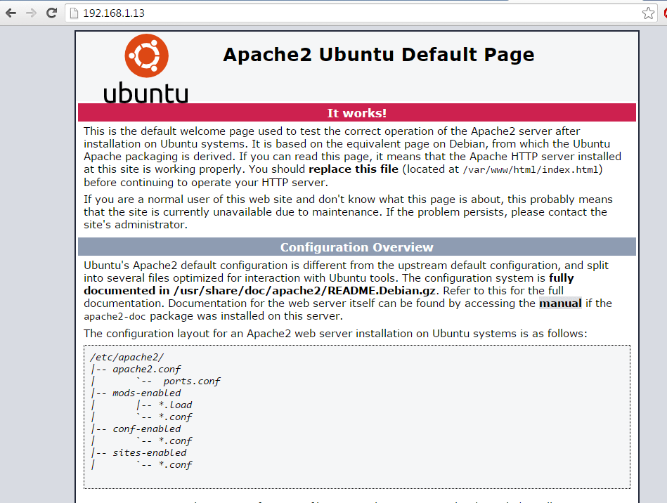 Apache Default Page