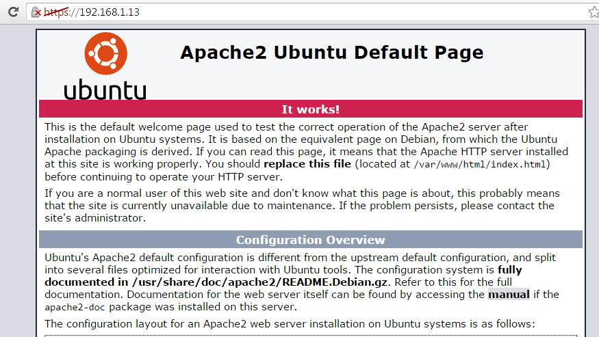 Apache Running on HTTPS