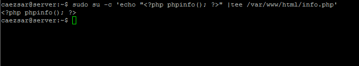 Create PHP Info File