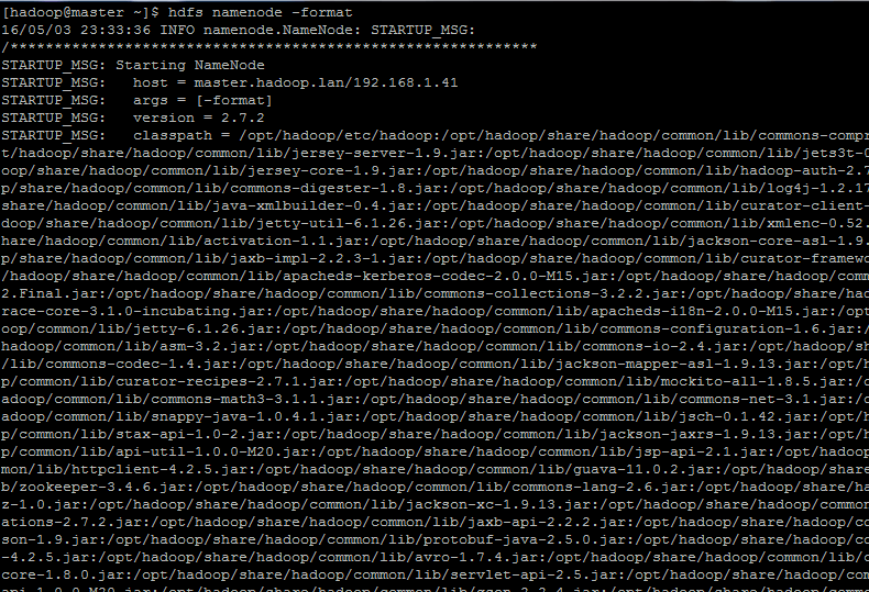 Format Hadoop Namenode