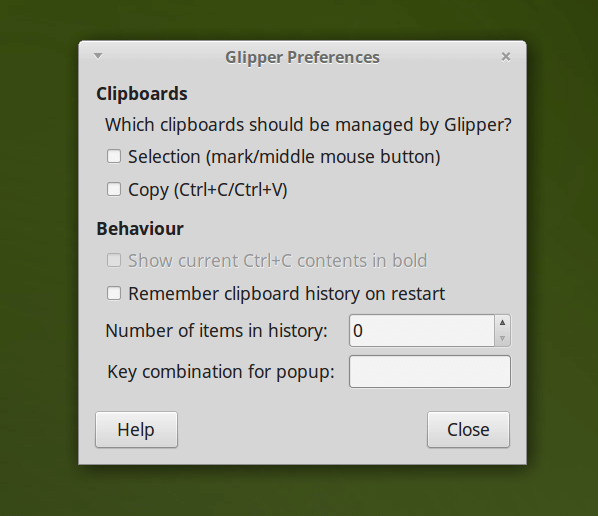 Glipper Clipboard Manager