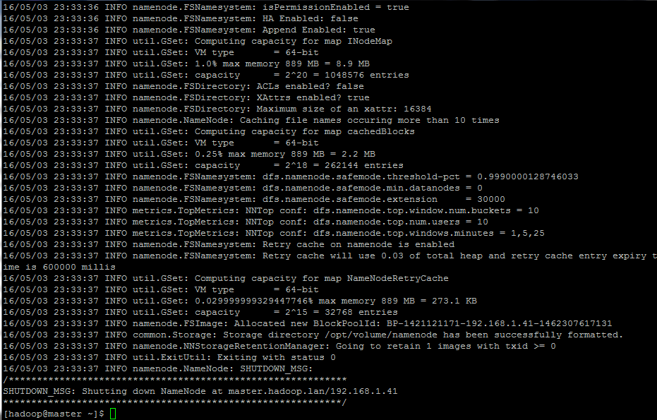 Hadoop Namenode Formatting Process