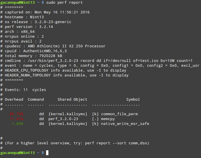 Perf Linux Performance Report