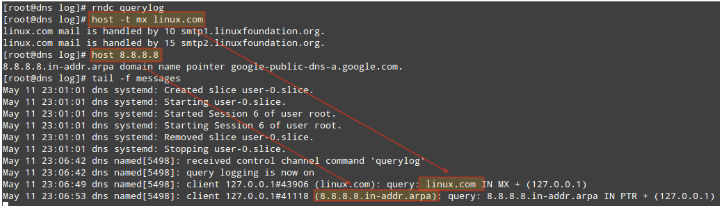 Verify DNS Queries in Log