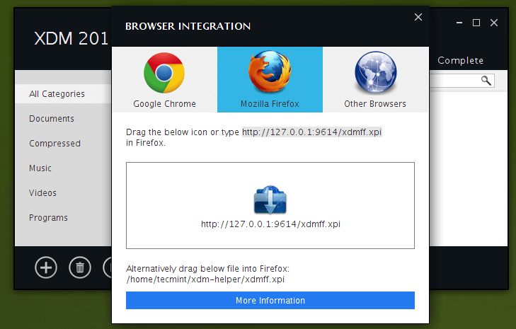 Xtreme Download Manager Browser Integration