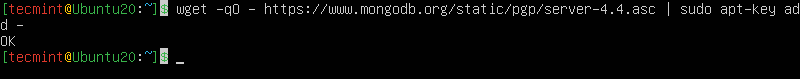Add Mongodb Public Key