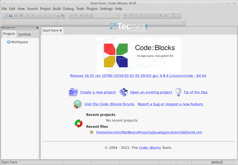 codeblocks compiler a different project