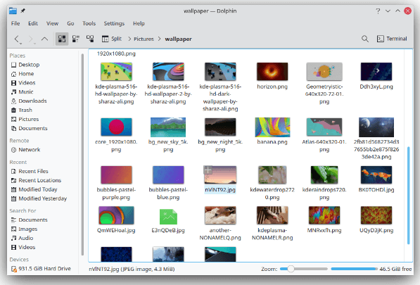 Dolphin File Manager for Linux
