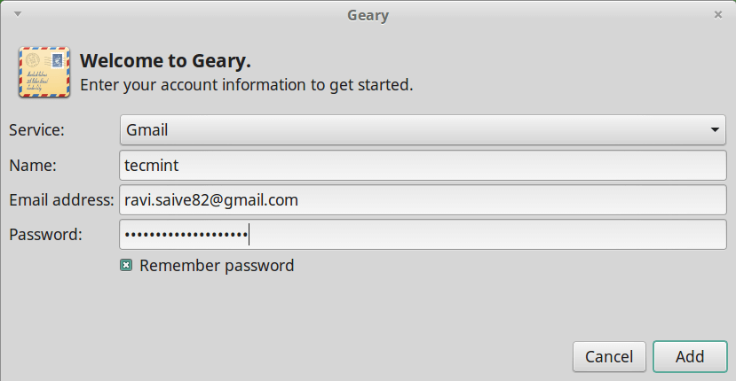  Cliente de correo electrónico Geary para Linux 