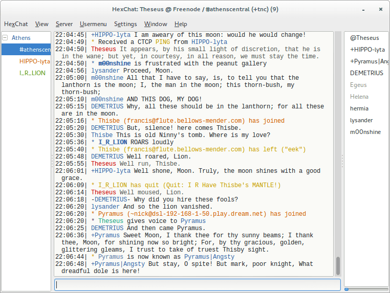 HexChat IRC Client for Linux