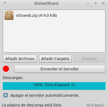 OnionShare File Download