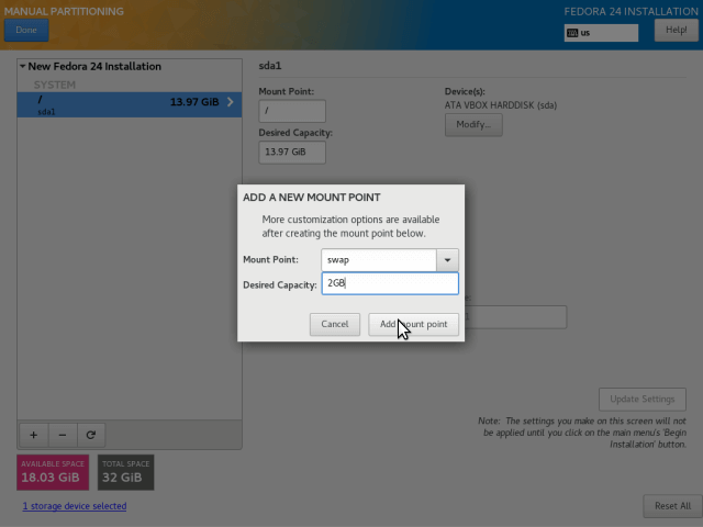 Create Swap Partition