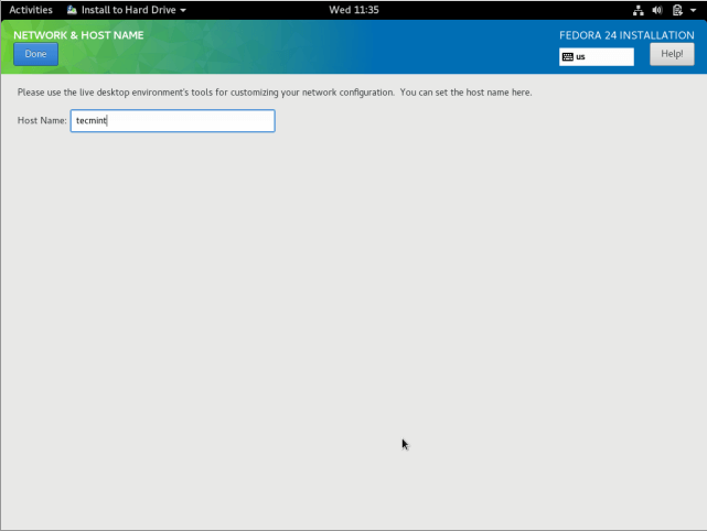 Configure Network Hostname