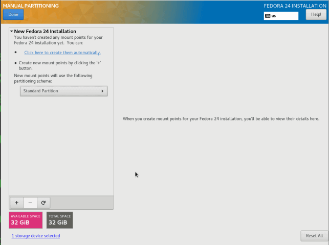 Configure Standard Partition